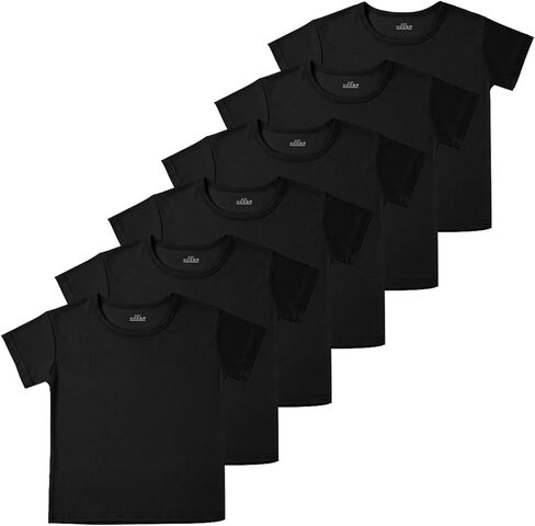 6 Pack Boys Athletic T-Shirts Youth Quick Dry Short Sleeve Workout Performance Shirts (4T-18Y) in Saudi Arabia
