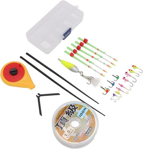 Ice Fishing Rod Kit, High Strength Lightweight Spinning Combo with Pole & Hooks for Walleye Perch Trout in Rivers Lakes Ocean in Saudi Arabia