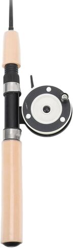 Asixxsix Ice Fishing Rod and Reel Combo, 65cm Compact Portable Fiberglass Design Smooth Rotation EVA Grip Ice Fishing Pole Combo, Mini Rods with Metal Reel for Trout Walleye Perch in Saudi Arabia