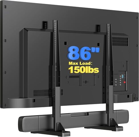 XINLEI Large TV Stand Table Top for Most 24 to 86 Inch Flat/Curved TVs Heavy Duty TV Leg, Support 150 lbs, Max VESA 800x600mm, for Living Room ML3286 in Saudi Arabia