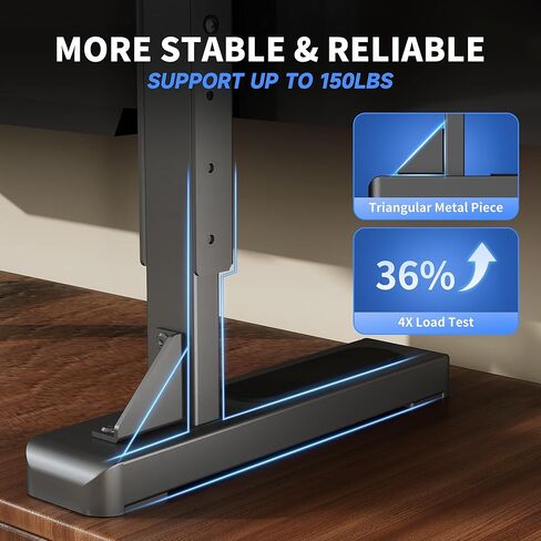 XINLEI Large TV Stand Table Top for Most 24 to 86 Inch Flat/Curved TVs Heavy Duty TV Leg, Support 150 lbs, Max VESA 800x600mm, for Living Room ML3286 in Saudi Arabia