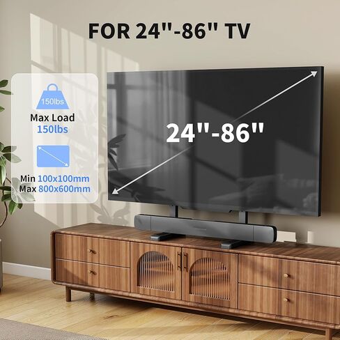 XINLEI Large TV Stand Table Top for Most 24 to 86 Inch Flat/Curved TVs Heavy Duty TV Leg, Support 150 lbs, Max VESA 800x600mm, for Living Room ML3286 in Saudi Arabia