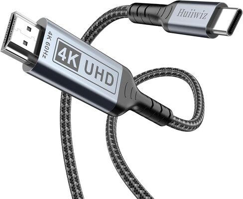 كابل USB C إلى HDMI لجهاز iPhone iPad MacBook Galaxy إلى شاشة عرض التلفزيون، محول سلك USB-C إلى HDMI، كابل Thunderbolt 3 4 5 إلى HDMI (4K 30 هرتز، 6.6 قدم) in Saudi Arabia