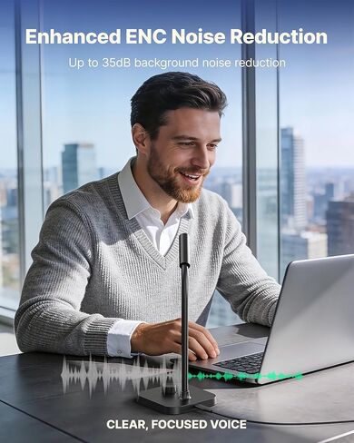 BOYA CM40 Computer USB Microphone for PC, Laptop, Mac & Phones with 192kHz/24-Bit, ENC Noise Cancellation, 0–30 dB Gain, One-Touch Mute, Headphone Monitoring, Gooseneck Microphone for Gaming Podcast in Saudi Arabia