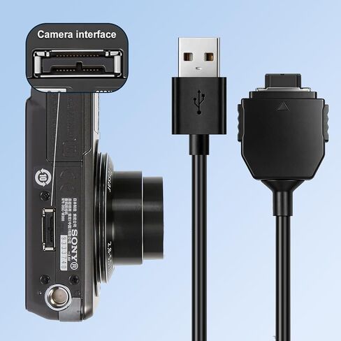 كابل بيانات USB VMC-MD1، متوافق مع كاميرات Sony Cyber-Shot DSC (سلسلة W T H P N)، T9 T30 T10 T100 W50 T5 T50 N2 W30 W35 W55 W70 W80 W85 H3 H7 H9 H10 H50 P100 P120 P150 P200 N1 N2 1.5 متر in Kuwait