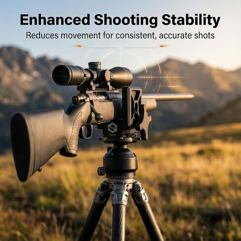 CS-01 Arca-Swiss Rifle Saddle Mount للصيد ثلاثي الأرجل - مشبك بندقية ألومنيوم CNC مع قاعدة Arca مدمجة، مسند ثلاثي الأرجل قابل للتعديل للرماية والصيد الدقيق in Kuwait