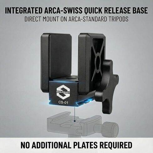 CS-01 Arca-Swiss Rifle Saddle Mount للصيد ثلاثي الأرجل - مشبك بندقية ألومنيوم CNC مع قاعدة Arca مدمجة، مسند ثلاثي الأرجل قابل للتعديل للرماية والصيد الدقيق in Kuwait
