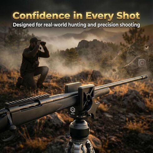 CS-01 Arca-Swiss Rifle Saddle Mount للصيد ثلاثي الأرجل - مشبك بندقية ألومنيوم CNC مع قاعدة Arca مدمجة، مسند ثلاثي الأرجل قابل للتعديل للرماية والصيد الدقيق in Kuwait