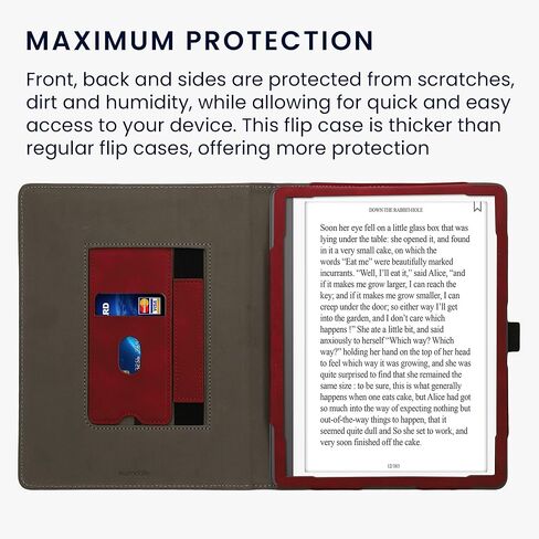 kwmobile Case Compatible with Amazon Kindle Scribe 11" (2025) Case - Cover for eReader with Magnetic Closure - Dark Red in Saudi Arabia