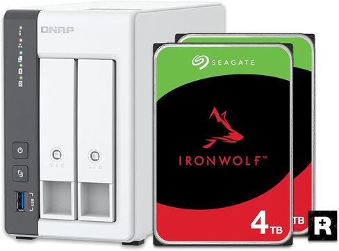 QNAP TS-216G-US - The Most Affordable 2-Bay 2.5GbE Desktop NAS, Equipped with ARM Cortex-A55 Quad-Core CPU, Built-in NPU and 4GB DDR4 RAM (Diskless) in Saudi Arabia
