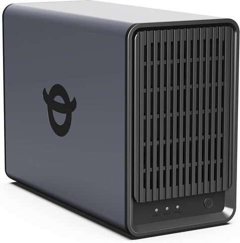 Yxk Zero1 2-Bay Desktop NAS، وحدة تخزين NAS منزلية صامتة للمبتدئين، 2.5 جيجا بايت، سعة قصوى 60 تيرابايت (بدون قرص)، أمان خاص ووصول عن بعد، ذاكرة وصول عشوائي 4 جيجا بايت، 4K HDMI، وحدة تخزين متصلة بالشبكة in Saudi Arabia