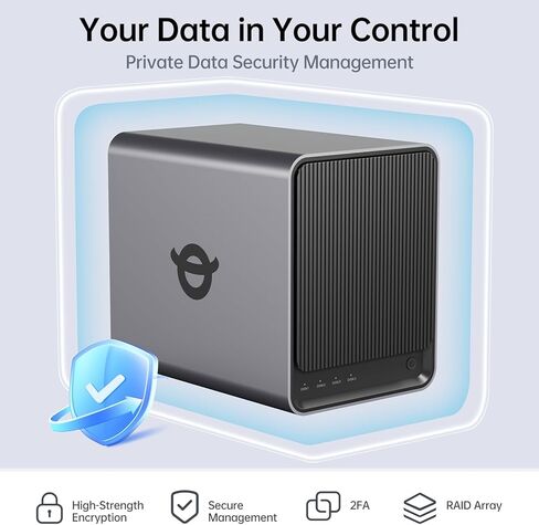Yxk Zero1 Pro 4-Bay Desktop NAS, Intel N100 Quad-Core CPU, Enthusiasts NAS Storage for Different OS, 8GB RAM, Remote Access, 2 * 2.5GbE, 4K HDMI, Network Attached Storage (Diskless) in Saudi Arabia