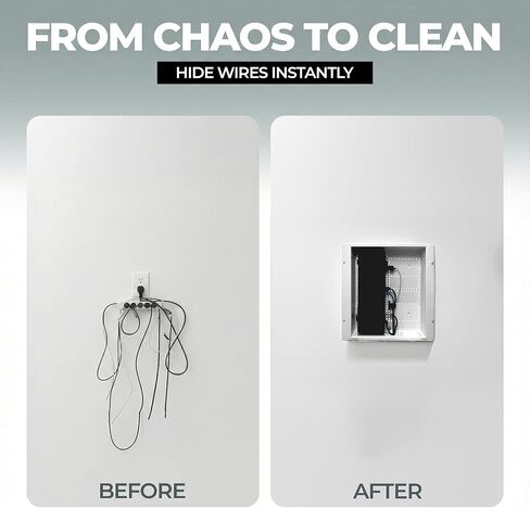 White Box In-Wall Retrofit Media Enclosure for Samsung The Frame TVs, One Connect Box & Streaming Devices – Steel Flush Mount Cable Management in Saudi Arabia