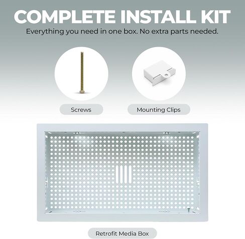 White Box In-Wall Retrofit Media Enclosure for Samsung The Frame TVs, One Connect Box & Streaming Devices – Steel Flush Mount Cable Management in Saudi Arabia