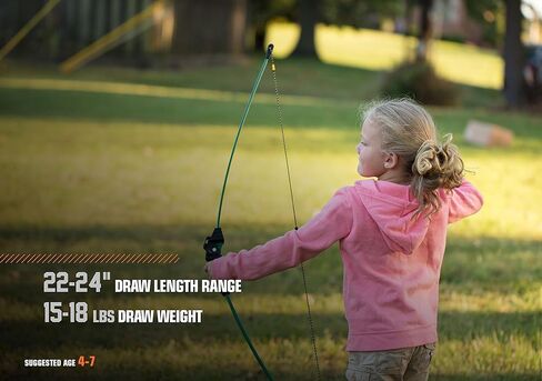 مجموعة Bear Archery Goblin Bow للشباب، يوصى بها للأعمار من 4 إلى 7 سنوات، يمكن استخدامها بكلتا اليدين، وزن سحب مستمر يصل إلى 15-18 رطل، طول سحب مستمر يصل إلى 22-24 بوصة in Saudi Arabia