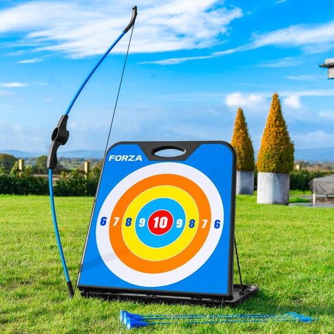 FORZA Bow and Arrow Set with Target – Beginner Archery Set for Family – Includes 1 Bow, 3 Suction Cup Arrows & Portable Target Storage Box – Indoor & Outdoor Garden to in Saudi Arabia