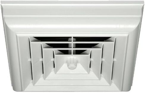 HT-CCGRB-S1D White Square Capital Crown Ceiling Diffuser 8-7-6 in. Boot & Rotary Damper in Saudi Arabia