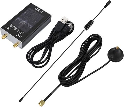 موالف راديو USB محدد بالبرمجيات 100 كيلو هرتز - 1.7 جيجا هرتز RTL2832U R820T2، غلاف من الألومنيوم HF VHF UHF الماسح الضوئي لراديو الهواة تحليل كشف إشارة GPS وفاكس الطقس in Kuwait