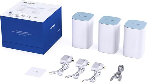 WAVLINK AX3000 WiFi 6 Mesh System 3 Pack - 2026 Latest, Up to 3.0 Gbps Speed & 7,300 Sq. Ft. Coverage, Replaces Wireless Router and WiFi Extender Signal Booster, Support Wired Backhaul, App Control in Saudi Arabia