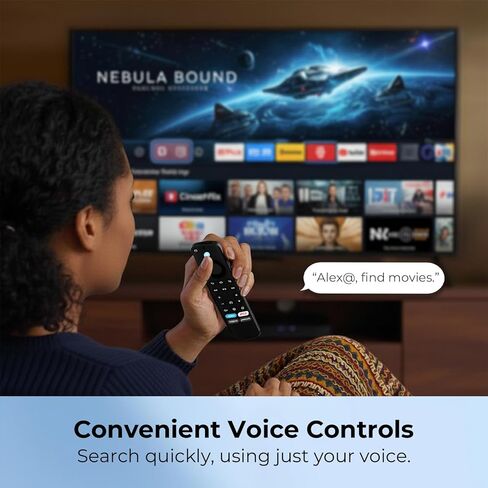 Replacement Remote for Fire Smart TV, Compatible with Insignia Toshiba TCL Hisense Fire Smart TV, Simple Setup, Voice Control, 1-Year Warranty - Not for Roku OS in Saudi Arabia