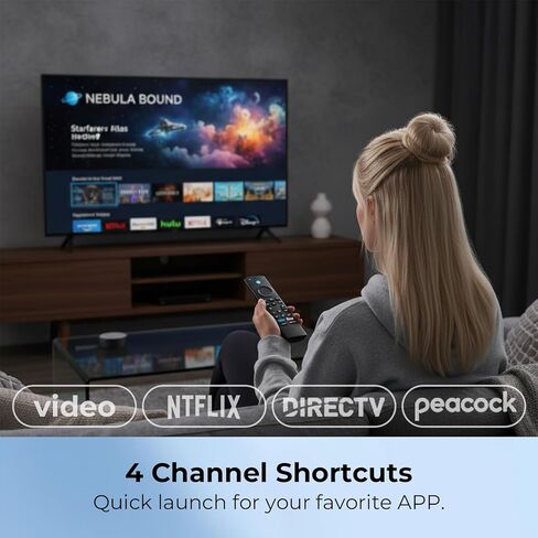 Replacement Remote for Fire Smart TV, Compatible with Insignia Toshiba TCL Hisense Fire Smart TV, Simple Setup, Voice Control, 1-Year Warranty - Not for Roku OS in Saudi Arabia