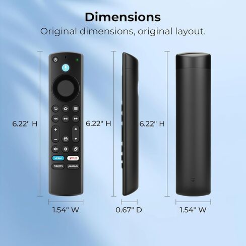 Replacement Remote for Fire Smart TV, Compatible with Insignia Toshiba TCL Hisense Fire Smart TV, Simple Setup, Voice Control, 1-Year Warranty - Not for Roku OS in Saudi Arabia