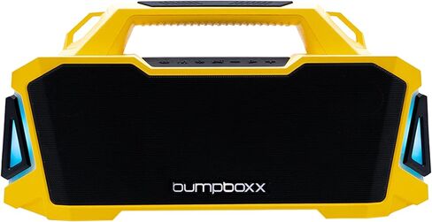Bumpboxx Bluetooth Retro Boombox Thump, Up to 32-Hour Play Time, Rechargeable Battery, TWS Pairing, IPX6 Water Resistant Boombox with Powerful Bass, USB Port & Adjustable Strap, Un-Mellow Yellow in Saudi Arabia