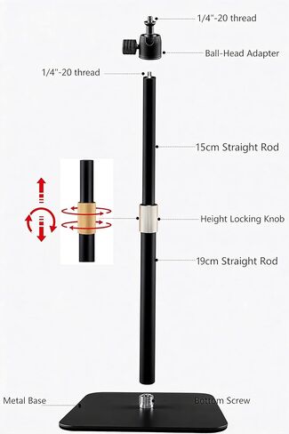 Meet-2-Webcam-Stand,17'' Tabletop Webcam Tripod Mount Holder Compatible with OBSBOT Tiny 3,Tiny 3 Lite,Meet 2,Meet SE,Tiny 2,Tiny 2 Lite,Tiny SE,Trail 2 webcams in Saudi Arabia