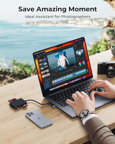 USB C USB3.0 قارئ بطاقات متعدد متعدد، XD/SD/TF/CF/Micro SD/MS 7 في 2 قارئ بطاقة ذاكرة سريع 5 جيجابت في الثانية/كاتب/محور لـ SD SDXC SDHC CF CFI TF Micro SD Micro SDXC Micro SDHC MS MMC، Windows/Linux/Mac OS in Kuwait