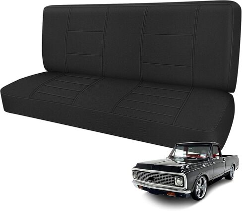 Truck Seat Cover Compatible with 1961-1987 Chevy C10/20 & K10/20 Bench Seat, Heavy Duty Knitted Fabric with Sponge in Saudi Arabia