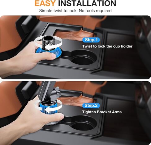 Coolpow Cup Holder Tablet Holder for Car【15" Height Adjustable】 Car Cup Holder ipad Car Mount for Truck Stand Car Tablet Holder Multi Angle Car Mount for All 4.7"-13" Apple iPad Samsung Galaxy Tab in Saudi Arabia