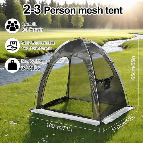 71 * 51 * 65 in Screen House Tent, Outdoor Camping Screen Room Sun Shade Gazebo Shelter, for 2–3 Person,Perfect for Family Picnic, Backyards, Campfire Barbecue and Party for Patio Backyard Camping in Saudi Arabia