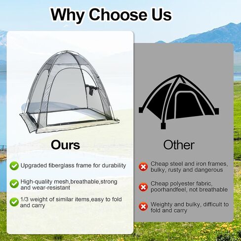 71 * 51 * 65 in Screen House Tent, Outdoor Camping Screen Room Sun Shade Gazebo Shelter, for 2–3 Person,Perfect for Family Picnic, Backyards, Campfire Barbecue and Party for Patio Backyard Camping in Saudi Arabia