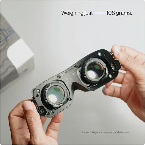 Beyond 2e: سماعة رأس للكمبيوتر الشخصي خفيفة الوزن للغاية (108 جرام)، شاشات Micro-OLED، دقة 2560 × 2560 لكل عين، 116 مجال رؤية، تتبع العين وDFR، تشغيل ألعاب الواقع الافتراضي على الكمبيوتر، ومحاكاة الطيران والسباق in Kuwait