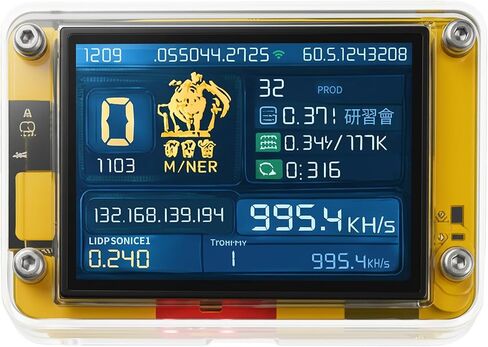 Miner Forge PRO 2.0 Solo Bitcoin Lottery Miner, USB-C BTC Solo Miner with 2.8 Inch LCD Display, ESP32 Chip, Wi-Fi, 144 Daily Mining Attempts, Plug and Play Bitcoin Mining Machine for Home Use in Saudi Arabia