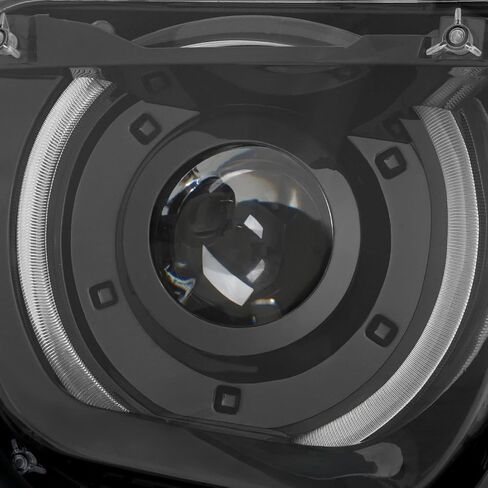 AKKON - يناسب 2010-2013 Chevy Camaro 14-15 ZL1 [نوع HID/زينون] زوج المصابيح الأمامية السوداء لجهاز العرض يسار + يمين مع تشغيل LED in Saudi Arabia