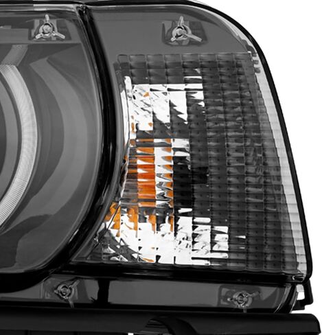 AKKON - يناسب 2010-2013 Chevy Camaro 14-15 ZL1 [نوع HID/زينون] زوج المصابيح الأمامية السوداء لجهاز العرض يسار + يمين مع تشغيل LED in Saudi Arabia