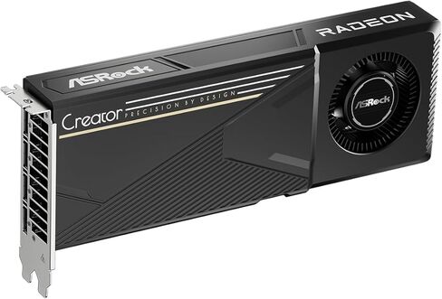 ASRock Radeon AI PRO R9700 Creator 32GB Professional Graphics Card, 2920 MHz Boost Clock, 32GB GDDR6, AMD RDNA 4, AI Accelerators, DisplayPort 2.1a, PCIe 5.0, Blower Cooler in Saudi Arabia