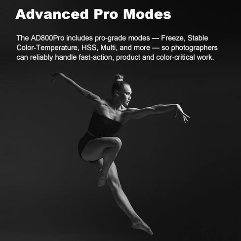 Godox AD800 Pro AD800Pro 800W فلاش ستروب خارجي، محمول 2.4G TTL 1/35710s Monolight، 40W ثنائي اللون LED نموذج ضوء لـ Canon Sony Nikon Fujifilm Olympus Panasonic in Kuwait