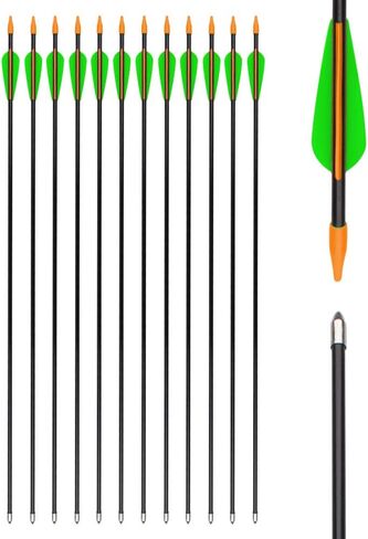 Practice Arrows 24 26 28Inch Targeting Arrow Shooting for Recurve Bows Compoundbow Youth Kids Beginner in Saudi Arabia