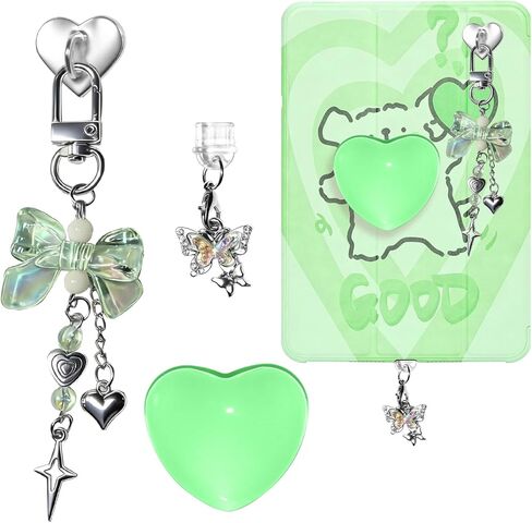 Charms Set for Kindle, Cute Kindle Charms Decorating Accessories with Type C Kindle Dust Plug Charm, Compatible with Kindle Paperwhite 11th 12th Generation-Pink in Kuwait
