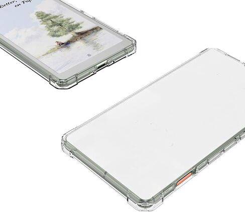 for VIWOODS AiPaper Reader Case 6.13", Slim Transparent TPU Cover with Screen Protector, Non-Slip Shockproof Rubber Back Cover with Air Guard Corners for VIWOODS AiPaper Reader eBook Readers in Saudi Arabia