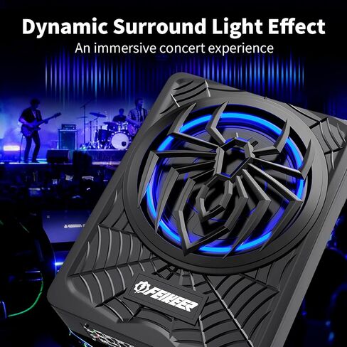 NEW 10" 1200W Subwoofer,BLUE Slim Underseat Car Subwoofer and Amp Package.Under Seat Subwoofers with Amp,Individual Control for Low Pass/Gain/Boost Bass.Deep Bass Perfect for Truck/SUV/Jeep/MPV in Saudi Arabia