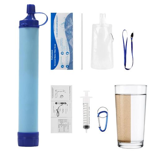 Water Filter Straw, Water Straws to Purify Water, Emergency Preparedness, Outdoor Camping & Hiking Survival Gear Kit for Backpacking &Travel (2PCS) in Saudi Arabia