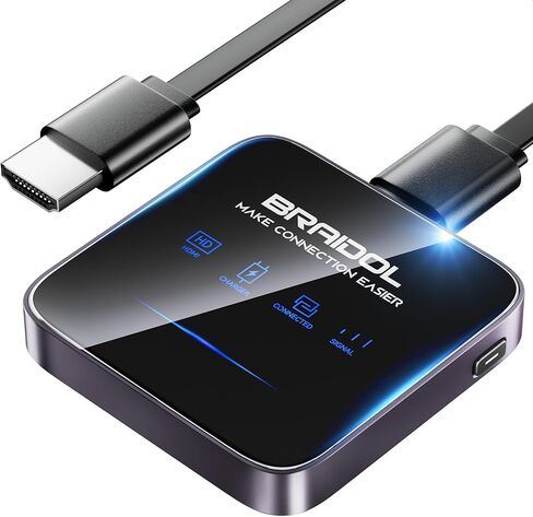 محول دونجل للعرض اللاسلكي HDMI 2026، جهاز إرسال بث الوسائط فيديو/صوت/ملف HDMI موسع لاسلكي من الهاتف الذكي، الكمبيوتر المحمول إلى HDTV/جهاز العرض/الشاشة، يدعم Airplay DLNA (Gery) in Kuwait