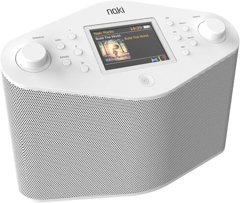 Naki Pulse Max - مشغل موسيقى كوشير للبث عبر الإنترنت (أبيض) مع مكبرات صوت مزدوجة، وقاعدة مطاطية غير قابلة للانزلاق ومزودة بتقنية Bluetooth in Kuwait