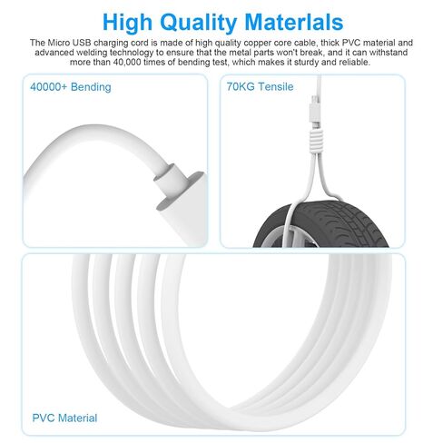 Micro USB Cable for Kindle Paperwhite All Generations, Fire HD 7/8/10, Fire, Oasis, Scribe Tablet, Micro USB Charging Cable for Samsung Galaxy S7/S6, S7 Edge/S6 Edge/S5, Note 5/4 Smartphone, 4.9ft in Saudi Arabia