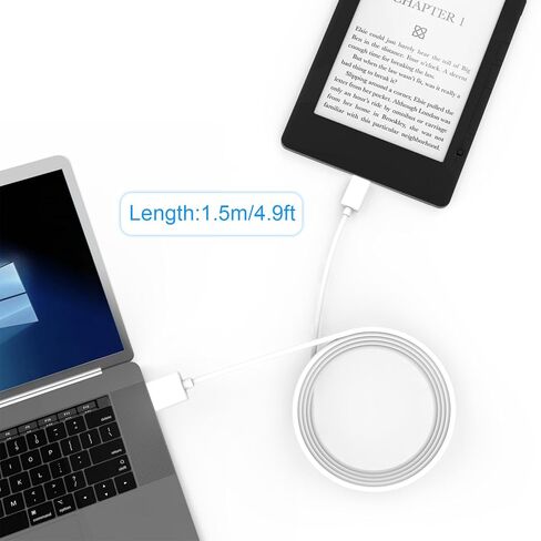 Micro USB Cable for Kindle Paperwhite All Generations, Fire HD 7/8/10, Fire, Oasis, Scribe Tablet, Micro USB Charging Cable for Samsung Galaxy S7/S6, S7 Edge/S6 Edge/S5, Note 5/4 Smartphone, 4.9ft in Saudi Arabia