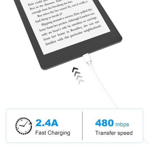 Zosvoses Micro USB Cable for Kindle Compatible with Old Kindle Paperwhite, Echo Dot, Fire Tablet, Fire Kids Edition, HD Kids Edition, Fire TV Stick, Oasis E-Readers, 6.6ft in Saudi Arabia