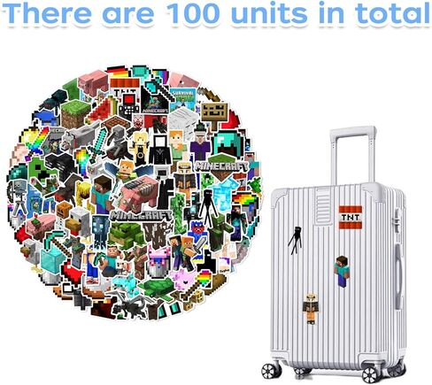 100 Pcs Game Pixel Theme Stickers, Cartoon Cute Stickers, Suitable for Phones, Bottles, Guitar, Laptops, Luggage and More. DIY Your own Gift Decorations to Present to Your Loved Ones. in Saudi Arabia